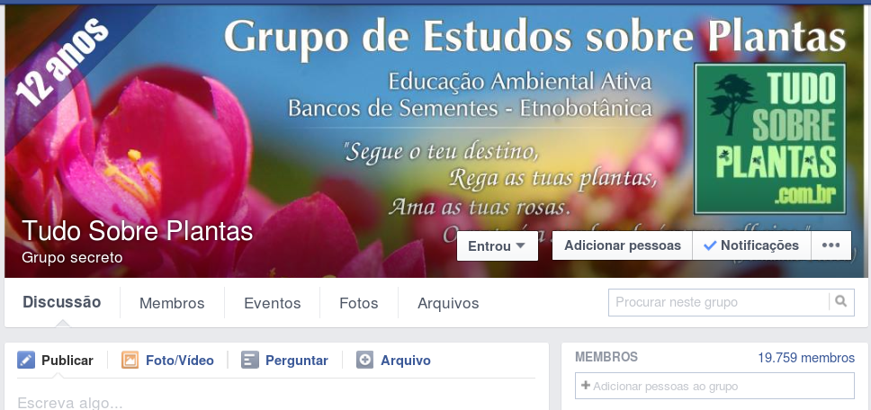 Grupo de Estudos do projeto Tudo Sobre Plantas