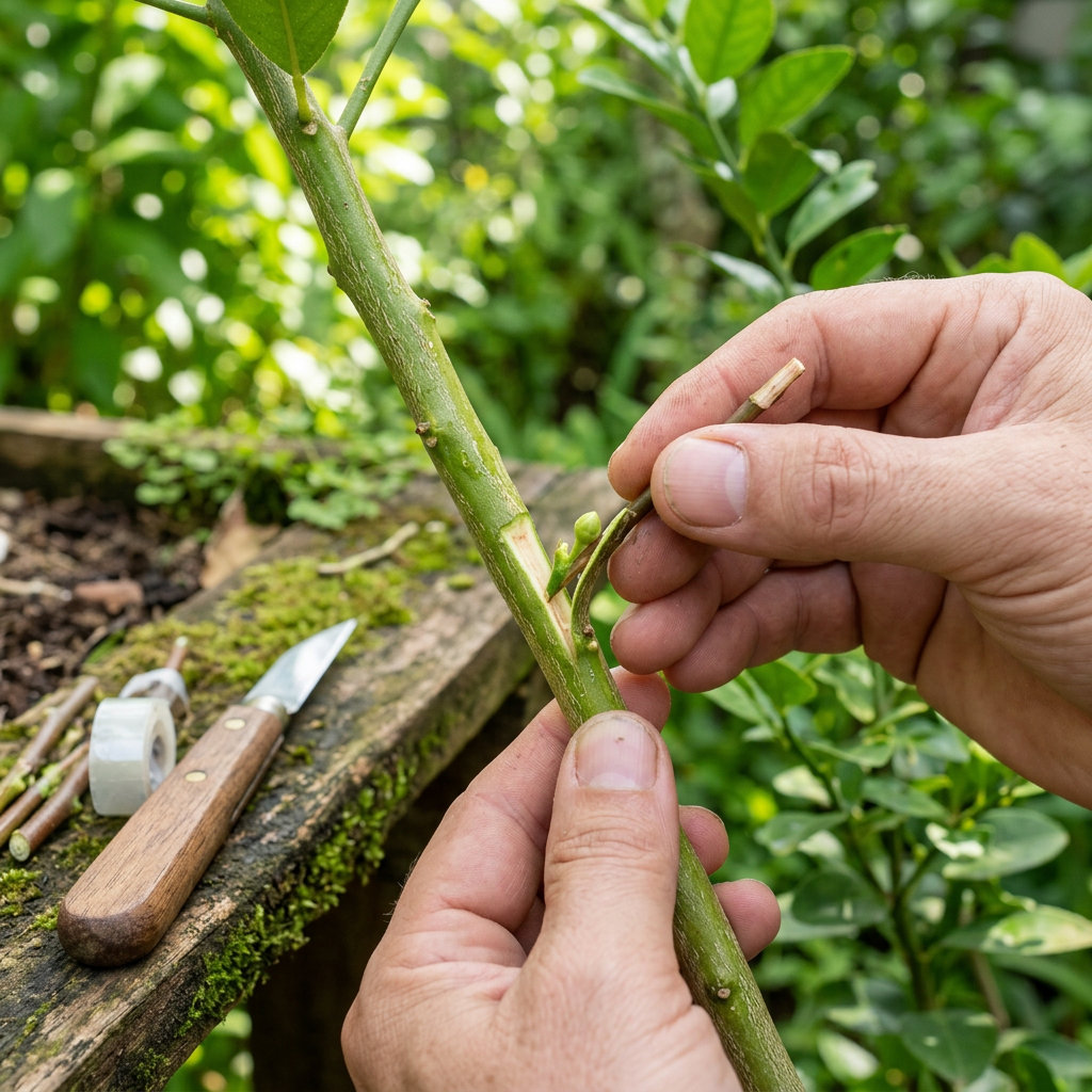 Enxerto por borbulhia em citrus