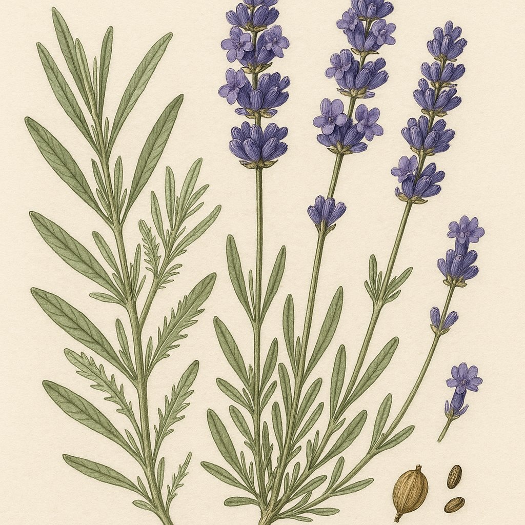 Lavandula officinalis :: Ilustração Botânica
